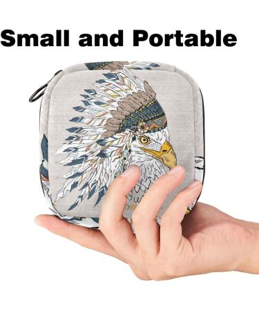 American Bird Headdresses | Women's Portable Napkin & Menstrual Cup Storage Bags | Stylish Breastfeeding & Period Bags for Teens & Girls - Buy Online on GoSupps.com