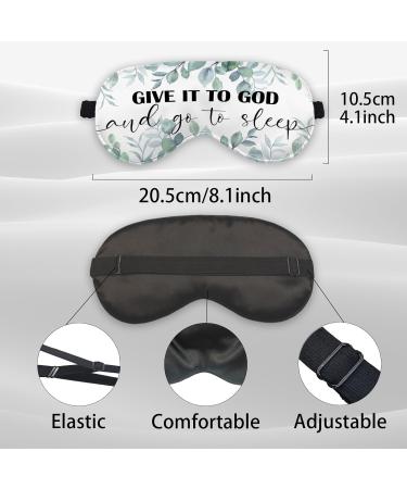 KDQUA 'Give It to God' Christian Eye Mask - Eucalyptus Silk Blackout Sleep Mask for Men & Women Adjustable Straps - Perfect for Travel & Napping - Buy Online on GoSupps.com