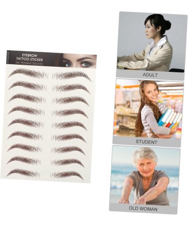 FOMIYES 63 Sheets Waterproof Eyebrow Stickers Lady Tools Artificial Eyebrow 6d Hair-like Eyebrows Stickers - Buy Online on GoSupps.com