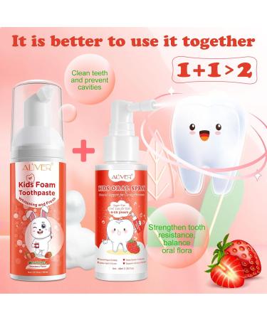 Foam Kids Toothpaste Children Toothpaste Helper Anticavity Mouth Foam Toothpaste Kids with Fluoride Free for Cavity Repair and Fresh Breath Xylitol Strawberry Flavor Flavor for 0-12ages -40ml/1.35oz No - Buy Online on GoSupps.com