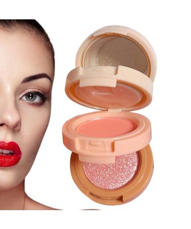 Blusher Palette 3-Colored Blush Makeup - Multi-Layer Shape Contours & Highlight Face Blushes Mattes & Highlights for Shimmery Or Matte Finish Shakven 1# Moonlight Mermaid