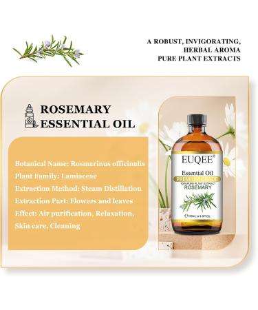 EUQEE Rosemary Essential Oil 118ml Pure Rosemary Oil for Hair Growth Natural Aromatherapy Essential Oil Natural Essential Oils for Diffusers for Home Humidifier Relax Rosemary 118 ml (Pack of 1) - Buy Online on GoSupps.com