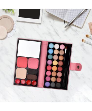 Kioiner 33 Colors Makeup Palette Kit for Girls Women Include Eyeshadow Lipstick Shading Powder Portable Wallet Cosmetic Make up Palette with Mirror and Brushes for Daily Use - Buy Online on GoSupps.com