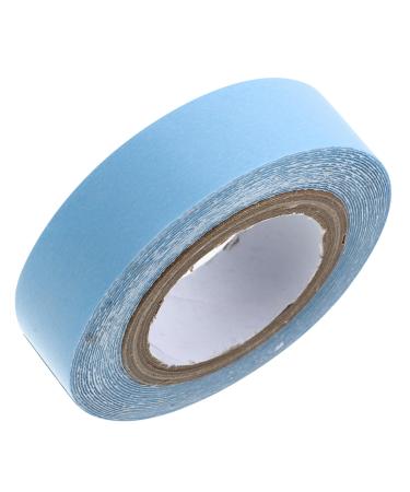 FOMIYES 1 Roll Wig Film Glue for Wigs Lace Wig Tape Bald Cap Adhesive Scalp Tape for Wigs Lace Wig Glue Tape for Lace Wigs Hair Glue for Lace Wigs Wig Adhesive Hair Tape Wig Lace Glue 4.70X4.70X1.30CM Blue