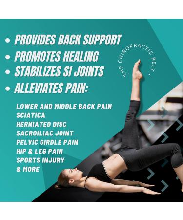 SI Belt for Sciatica Pain Relief | Sacroiliac Belt for Men & Women | Adjustable Hip Brace | Lower Back Pain Support | Fits XS to Plus Size (XXL 58-64) - Black - Buy Online on GoSupps.com