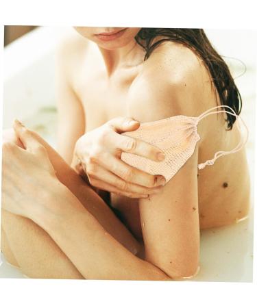 NULYLU 6pcs Soap Bag Exfoliating Soap Pocket Soap Mesh Pouch Soap Holder Bag Bar Soap Holder Ramie Beige - Buy Online on GoSupps.com