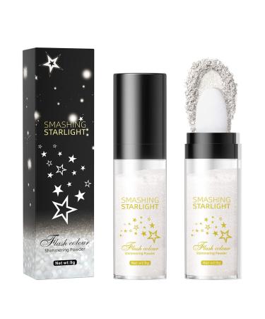 Aonat highlighter powder stick glitter petting powder fairy highlighter powder stick body lighten shimmer sparkle powder for face eyes lips hair body glow (white) pink - Buy Online on GoSupps.com