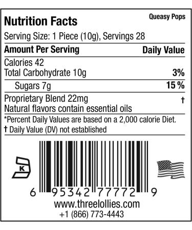 Queasy Pops Nausea Relief Lollipops - Motion Sickness & Chemo Relief, Pregnancy & Morning Sickness Aid - 28 Count - Buy Online on GoSupps.com
