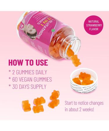 AIHIYO L-Glutathione 13 in 1 Gummies - Powerful Antioxidant & Cellular Support Supplement with 13 Essential Nutrients for Men & Women 60 Count - Buy Online on GoSupps.com