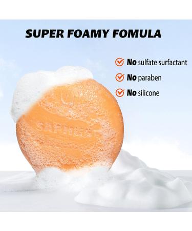 Argan Oil Shampoo and Conditioner Bar - Vegan, Eco-Friendly, Zero Waste, for Curly & Damaged Hair - Citrus & Orange Scent - Buy Online on GoSupps.com