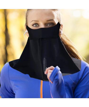 Bexdug UV Protection Face Masque | Face Neck Gaiter UV Masque Cooling Sun Face Cover Sunscreen Masque Full Face Shield Face & Neck UV Protector Black - Buy Online on GoSupps.com