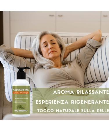  QKnatur ROSEMARY - Massage oil with high content of rosemary essential oil and extracts of Harpagofito and Calendula - Muscle recovery - 250 ml. - Buy Online on GoSupps.com