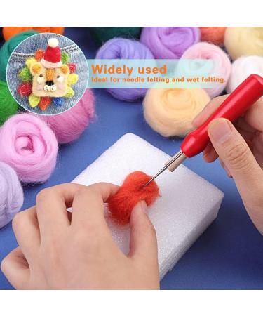 54 Colors Fiber Wool Yarn Roving for Needle Felting and Spinning - DIY Handcraft Supplies (Light Color) - Buy Online on GoSupps.com