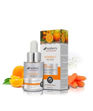 Vitamin C Face Serum Anti Aging Facial Serum with Vitamin C Vitamin E Hyaluronic Acid Niacinamide Panthenol Brightening Serum for Dark Spots Fine Lines & Wrinkles