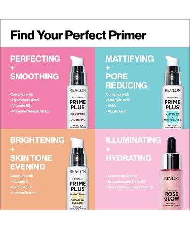 Revlon PhotoReady Prime Plus Face Primer | Blurs Fine Lines | Mattifying Formula with Salicylic Acid and AHA | 1 Oz - Buy Online on GoSupps.com