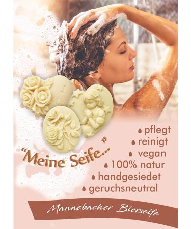 BaSuBa Beer Soap - 70g Vegan Hand-Made Shampoo Soap | Natural Odourless High Quality - Buy Online on GoSupps.com