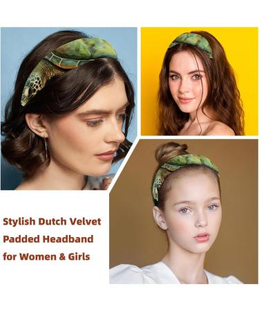 2 Pieces Headbands Women Hair Head Bands Sea Turtle-206 Non Slip Thick Padded Hairband Hair Band Hoops Vintage Thick Hair Wrap Multi-colored 7 - Buy Online on GoSupps.com
