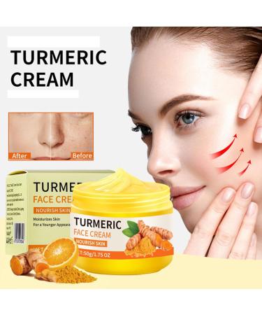  Mnozreo Turmeric Anti-Wrinkle Cream Turmeric Dark Spot Eliminator Cream Anti-Aging Facial Repair Turmeric Facial Moisturizer for Dark Spots 50g - Buy Online on GoSupps.com