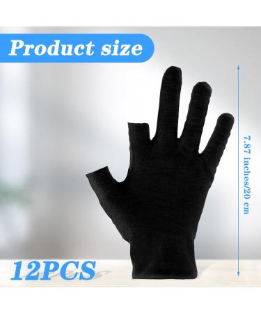 Dimeho 6 Pairs Moisturizing Cotton Gloves Touchscreen Overnight Sleeping Gloves Lightweight Nighttime Lotion Black Gloves for Bedtime Dry Hand Therapy Sensitive Irritated Skin SPA(Black) - Buy Online on GoSupps.com