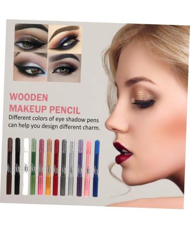 BIUDECO 12pcs Pearlescent Eyeshadow Pencil Sketch Eyeliner Waterproof Eyeshadow Stick Eye Glitter Powder - Buy Online on GoSupps.com