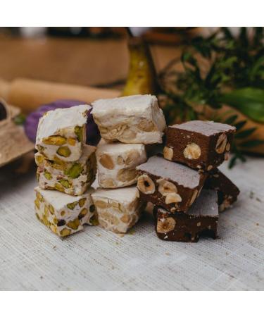 Lavolio Gift-wrapped Set of Soft Nougat (300g) - Premium Selection of 3 Different Flavours of Italian Nougat with Almonds Pistachios Hazelnut & Cocoa Perfect Present for Him or Her - Buy Online on GoSupps.com