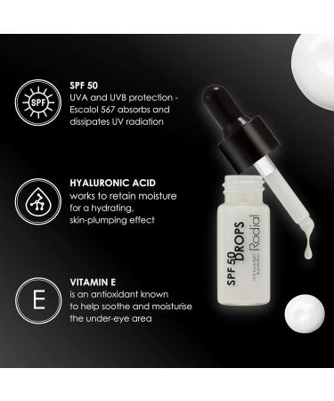 Rodial SPF 50 Drops 10ml | SPF Serum with Hyaluronic Acid and Vitamin E | UVA and UVB face protection | SPF Skin Moisturiser | SPF 50 Anti-Photoaging - Buy Online on GoSupps.com