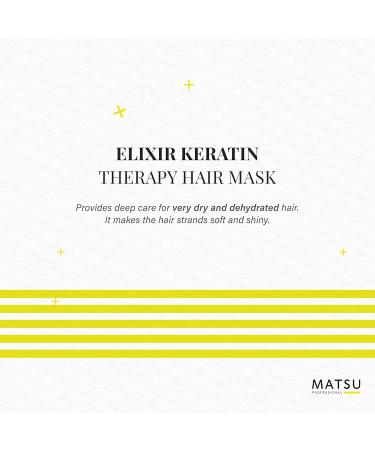 Matsu Elixir Keratin Therapy Hair Mask | Nourishing Conditioner with Walnut & Sunflower Oil for Damaged Hair - Repairs Conditions & Adds Shine - Buy Online on GoSupps.com