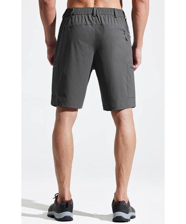 Libin Men's Quick Dry Stretch Cargo Shorts - Grey, Large | Lightweight Golf, Hiking & Travel Shorts for Fishing & Work - Buy Online on GoSupps.com