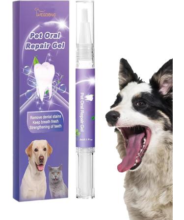 6 Pcs Pet Oral Repair Gel - Dog Bad Breath Eliminator Gel - Pet Oral Repair Without Brushing - Natural Pet Teeth Care Solution for Cat Dog - Buy Online on GoSupps.com