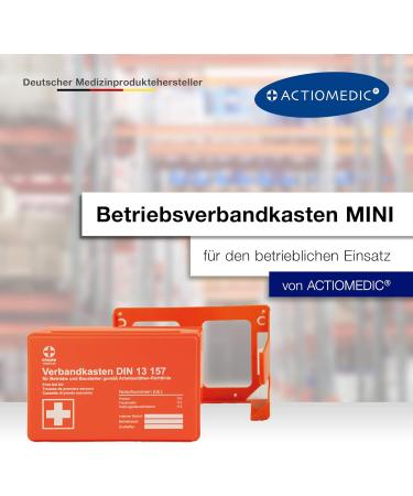 Actiomedic Mini Association Box for Companies - DIN 13157:2021 - Wall Bracket First Aid Visual Guide Orange - 26 x 8.5 x 18 cm - International Shipping - Buy Online on GoSupps.com