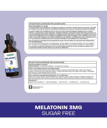 Liquid Melatonin Sleep Aid Maximum Absorption - Great Taste - Vegan GMO-Free - Gluten Free Sugar Free- Made in Canada - 2 Pack - (2x50 ml) 50 ml (Pack of 2) - Buy Online on GoSupps.com