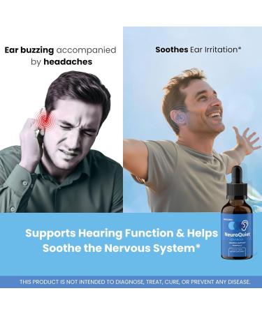 (2 Pack) NeuroQuiet Drops - Official NeuroQuiet Daily Hearing Support All Natural Clean Liquid Advanced Formula for Ear Health Auditory Clarity & Inner Ear Balance Reviews 2 Bottles - Buy Online on GoSupps.com