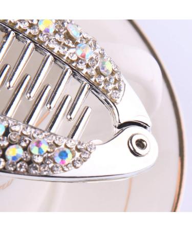 Lurrose 4-Piece Fashionable Banana Clamped Ponytail Holder - Strong Voltage Fish Shape Handle Bracket (Gold & Silver) - Buy Online on GoSupps.com