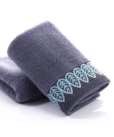 LYSLDH Cotton Towel Cotton Yarn Leaf Embroidery Towel Cotton Face Wash Towel Small Hand Bath Towel (Color : D  Size : 1pcs) 1pcs D