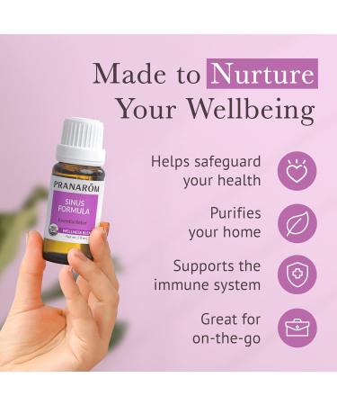 Pranarom - Sinus Formula Essential Oil Blend Organic Essential Oils for Health Essential Oils for Wellness Aromatherapy Essential Oils Certified Organic 15ml Sinus Formula 0.5 Fl Oz (Pack of 1) - Buy Online on GoSupps.com