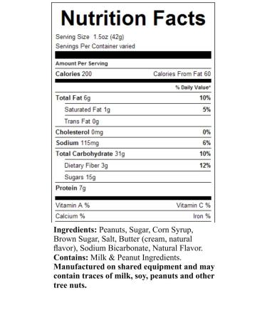 SweetGourmet Original Butter Peanut Squares Candy - 2 Pounds | Delicious Treats - Buy Online on GoSupps.com