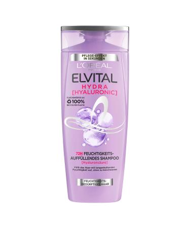 L'Or al Paris Elvital Moisturizing shampoo for shiny and healthy hair with hyaluron for a moisture boost Hydra Hyaluronic 300 ml 300 ml (1 Pack) - Buy Online on GoSupps.com