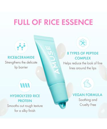 Amuse SEOUL Care Tint Lip Balm Keyring (01 Rice) | Hydrating Lip Balm + Keychain Rice Extract & Multi-Peptide Complex Clear Glossy Finish | 0.21 oz - Buy Online on GoSupps.com