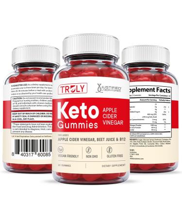 Justified Laboratories Truly Keto ACV Gummies 1000MG with Pomegranate Juice & Beet Root - 60 Count for Weight Loss & Energy Boost - Buy Online on GoSupps.com