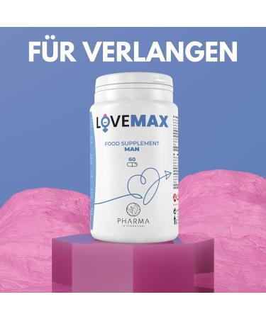 LOVEMAX Potency Agent for Men Sex Instant Effect Extra Strong Without Prescription with Maca Ashwagandha Zinc and Ginseng 60 Tablets - Buy Online on GoSupps.com