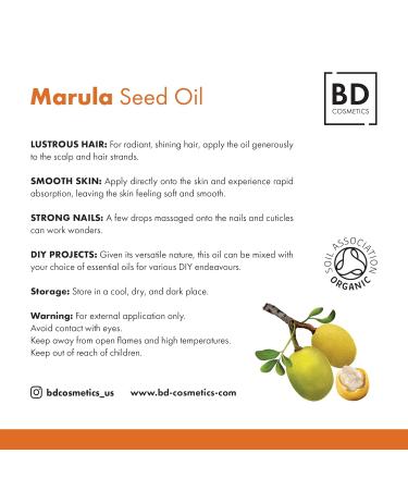 Organic Marula Oil - Cold Pressed Carrier Oil for Skin Hair & Body | Unrefined Marula Facial Oil 2oz - International Shipping Available - Buy Online on GoSupps.com