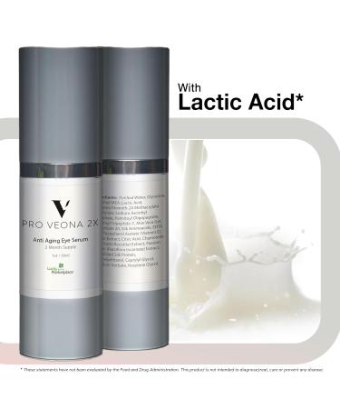 Pro Veona 2x Eye Serum | Anti-Aging Eye Treatment for Dark Circles & Puffiness | Vitamin C & E | Promote Collagen Production | 2 Month Supply - Buy Online on GoSupps.com