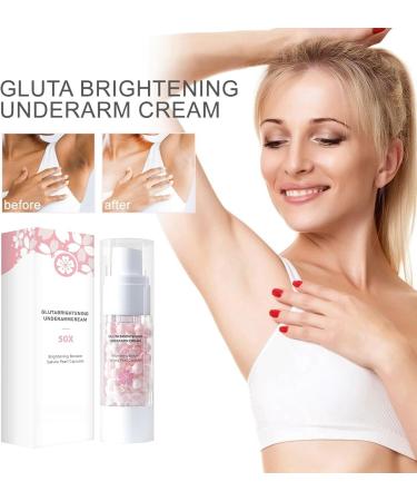 Sakura Gluta Underarm Whitening Cream Skin Lightening Cream for Body Armpit Whitening Cream Sakura Brightening Armpit Cream Dark Underarms Treatment Body Cream Whitening for Dark Spot Corrector - Buy Online on GoSupps.com