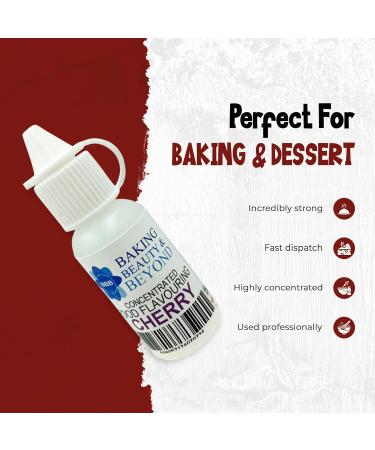 Baking Beauty and Beyond Concentrated Food Flavouring Oil - Dozen of Professional Quality Food Grade Flavouring Oil for Candy Making Baking Cooking Lip Balm and Lip Gloss - Cherry (50ml) - Buy Online on GoSupps.com