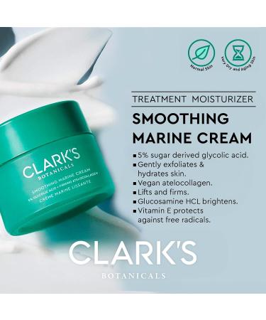 Clark's Botanicals Smoothing Marine Cream 2oz Facial Moisturizer Clinically Proven to Firm Lift Hydrate - Wrinkle Reduction and Cellular Renewal for Men & Women Results Without Irritation 2 Fl Oz (Pack of 1) - Buy Online on GoSupps.com