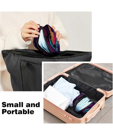 Retro Neon Sanitary Napkin Storage Bag - Stylish & Portable for Menstrual Cups & First Period Essentials - Buy Online on GoSupps.com