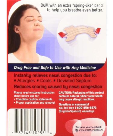 Breathe Right Nasal Strips Extra 26 Count - Pack of 2 | Relieve Congestion Now - Buy Online on GoSupps.com