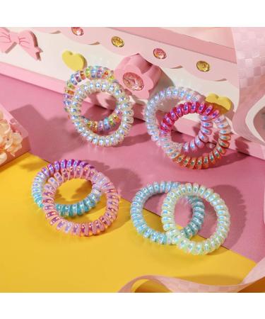 PinkSheep 24 Pack No Crease Hair Ties - Colorful Elastic Coil Hair Accessories for Women and Girls - Buy Online on GoSupps.com