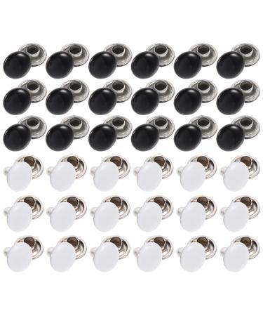 SOIMISS 100 Sets Rivet Leather Buttons Shoes Embellishment Leather Repair Studs Accessories Brass Assorted Color 1X1X1CM