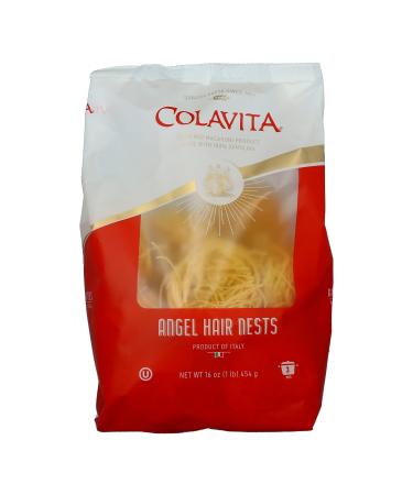 Colavita Capellini Nest Pasta (Angel Hair) - Pack of 6 - Authentic Italian Pasta Made with 100% Durum Wheat Semolina